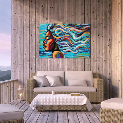 Tuinposter buiten terras Abstract Kunstwerk van het haar van een Vrouw