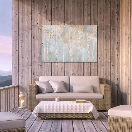 Tuinposter buiten terras Kunstwerk van Berkenbomen