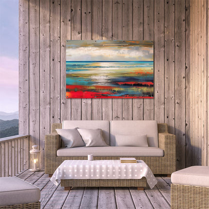 Tuinposter buiten terras Abstract Kunstwerk van de Zee en de Lucht