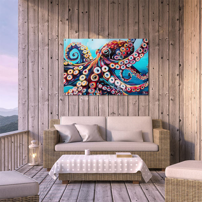 Tuinposter buiten terras Kleurrijke Octopus