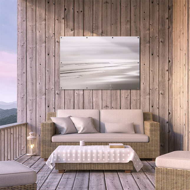 Tuinposter buiten terras Zwart Wit Beeld van een Strand