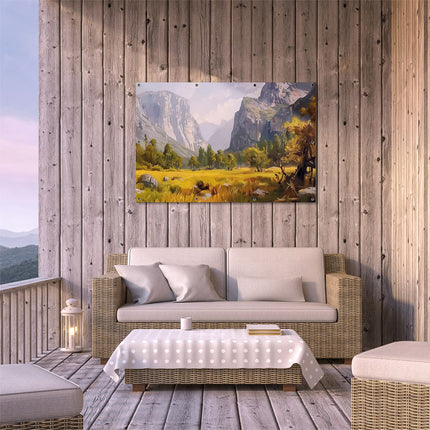 Tuinposter buiten terras Kunstwerk van Yosemitevallei