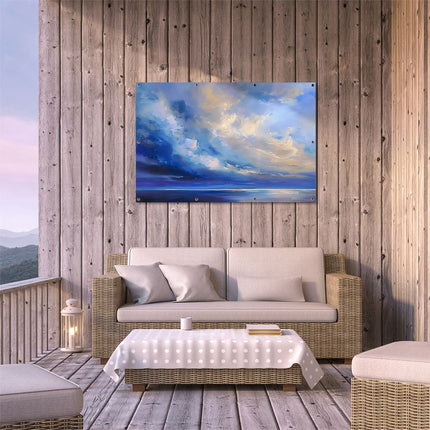 Tuinposter buiten terras Kunstwerk van Wolken boven de Oceaan