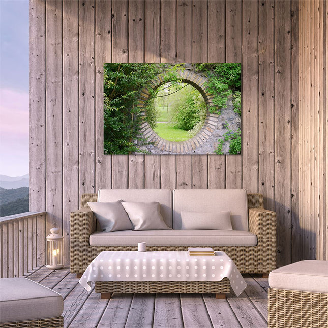 Tuinposter buiten terras Stenen Doorkijk
