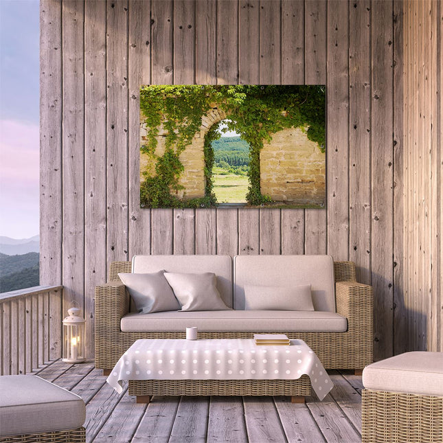 Tuinposter buiten terras Doorkijk 