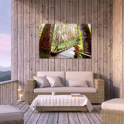 Tuinposter buiten terras Brug in het Bos