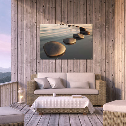 Tuinposter buiten terras Stenen in Water