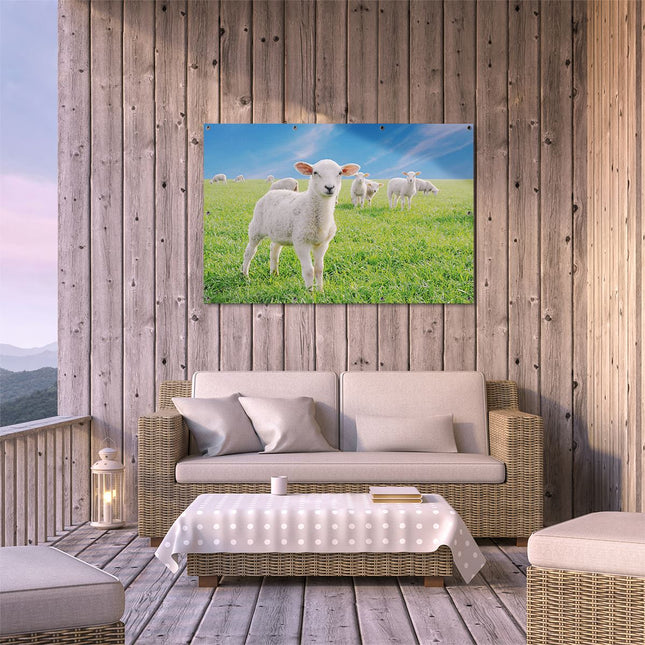 Tuinposter buiten terras Lammetjes
