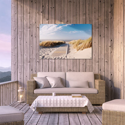Tuinposter buiten terras Pad door Duinen