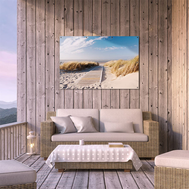 Tuinposter buiten terras Pad door Duinen