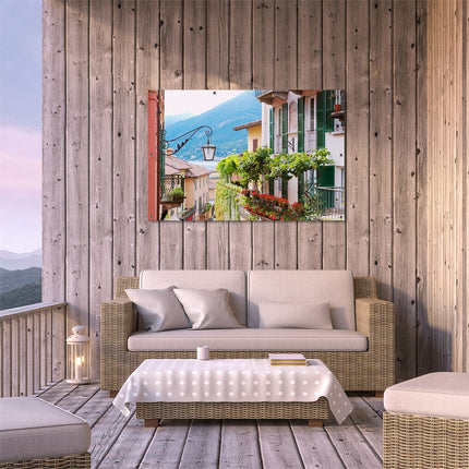 Tuinposter buiten terras Kleurijk Straatje in Italie