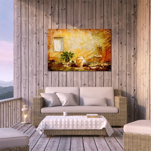Tuinposter buiten terras Oude Stenen Muur