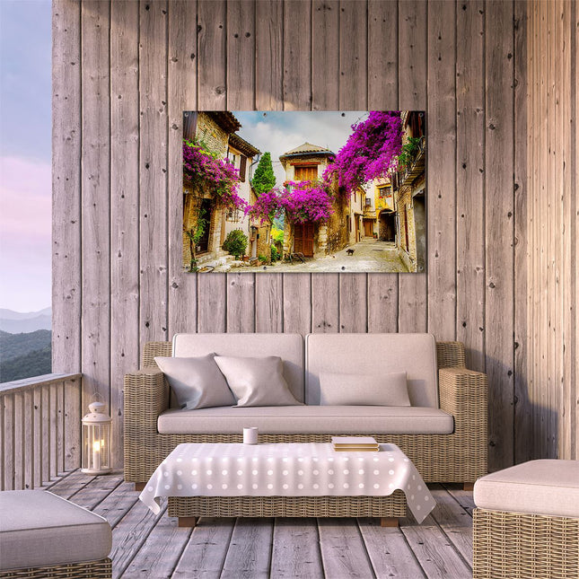 Tuinposter buiten terras Frans Dorpje