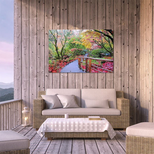 Tuinposter buiten terras Pad Tuinzicht
