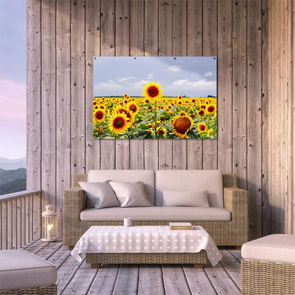 Tuinposter buiten terras Zonnebloemen
