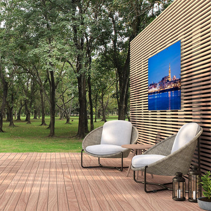 Tuinposter buiten Nijmegen Skyline met de Waal Rivier