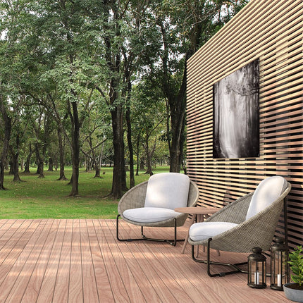 Tuinposter buiten Zwart Wit Beeld van een Mistig Bos