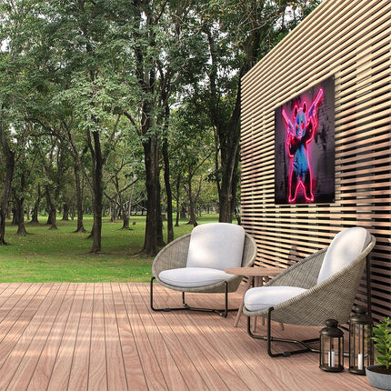 Tuinposter buiten Pandabeer met Twee Geweren