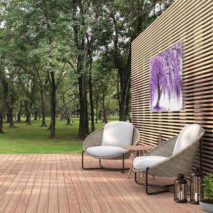 Tuinposter buiten Paars Treurwilg Kunstwerk