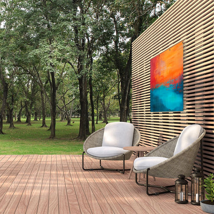 Tuinposter buiten Abstract Kunstwerk van een Zonsondergang