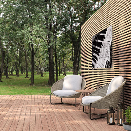 Tuinposter buiten Zwart Witfoto van een Piano