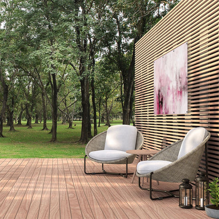 Tuinposter buiten Abstract Kunstwerk in Roze en Zwart
