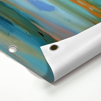 Tuinposter detail Abstract Kunstwerk van een Blauwe Lucht en Wolken