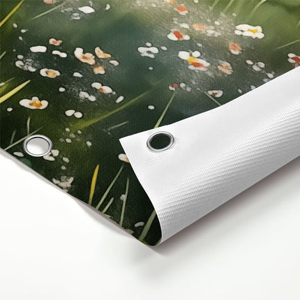 Tuinposter detail Kunstwerk van een Pad door een Veld met Wilde Bloemen