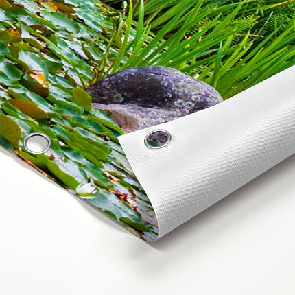 Tuinposter detail Vijver met Lelie's