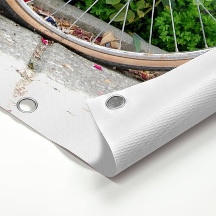 Tuinposter detail Fiets met Manden