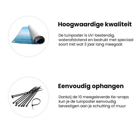 Tuinposter informatie Zee Met Een Blauw Hemel Achtergrond