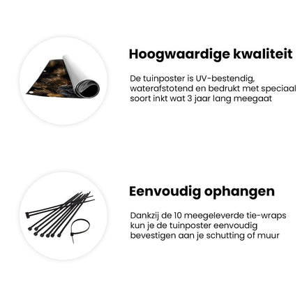 Tuinposter informatie Vrouw met Bloemen op haar Hoofd