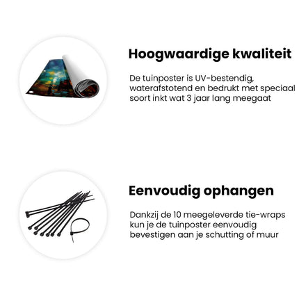 Tuinposter informatie Kunstwerk van een Café 's Nachts