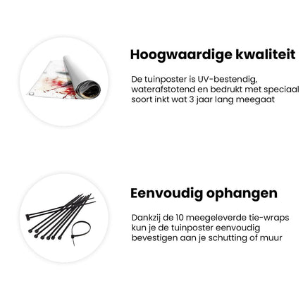 Tuinposter informatie Aquarelkunstwerk van een Kolibrie in een Nest