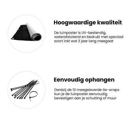 Tuinposter informatie Vaas op een Tafel