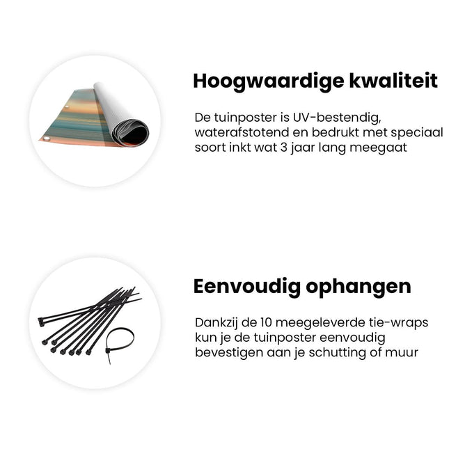 Tuinposter informatie Zonsondergang boven de Oceaan