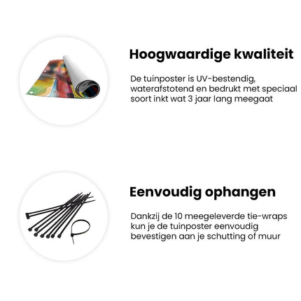 Tuinposter informatie Kunstwerk van een Groep Mensen