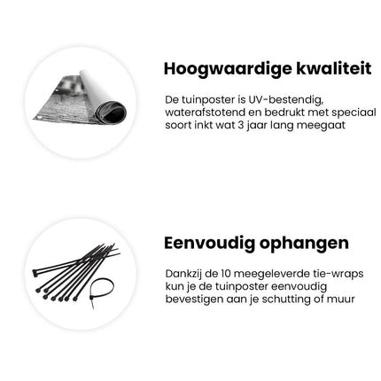 Tuinposter informatie Zwart Wit Beeld van een Stierstandbeeld