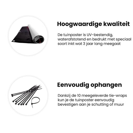 Tuinposter informatie Pandabeer met Twee Geweren