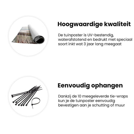 Tuinposter informatie Kunstwerk van Riet en Water