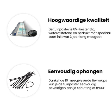 Tuinposter informatie Open Raam met Uitzicht op de Oceaan