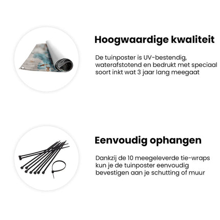 Tuinposter informatie Indiase Vrouw Draagt ​​Een Gevederde Hoofdtooi