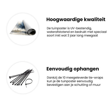 Tuinposter informatie Aquarelkunstwerk van Bomen