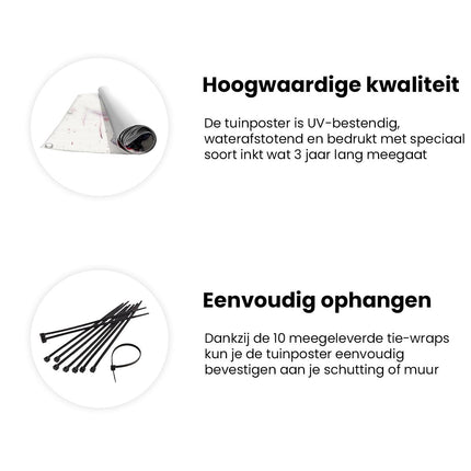Tuinposter informatie Eenhoorn met Regenboogmanen