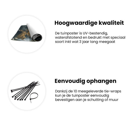 Tuinposter informatie Hazen Springen in het Maanlicht