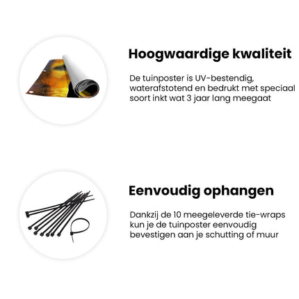 Tuinposter informatie Silhouet van een Vrouw die een Hoed Draagt