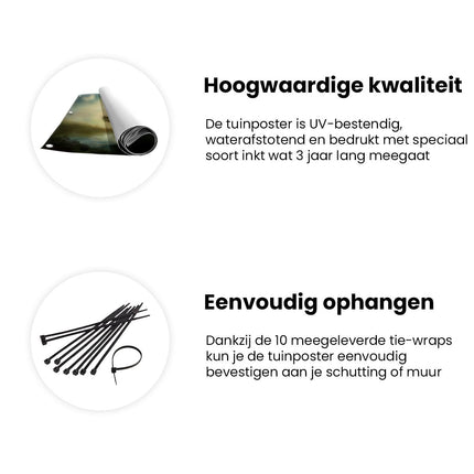 Tuinposter informatie Man en een Vrouw Vliegen in de Lucht