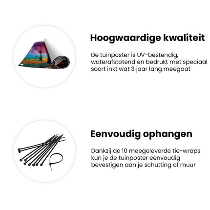 Tuinposter informatie Koppel dat met een Paraplu door de Straat loopt