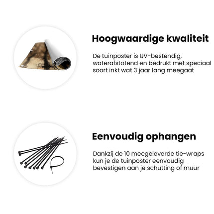 Tuinposter informatie Paar dat in de Regen loopt
