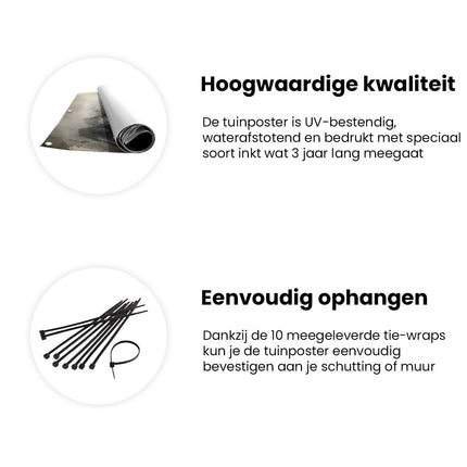 Tuinposter informatie Portret van een Vrouw in Zwart Wit